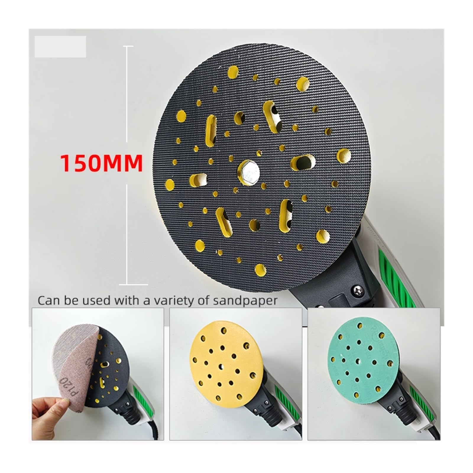 Smerigliatrice per lucidatura, Levigatrice Elettrica Senza Spazzole Da 6 Pollici Macchina For Carta Vetrata For Macinazione Polvere In Legno For Mobili In Lamiera 150 Mm
