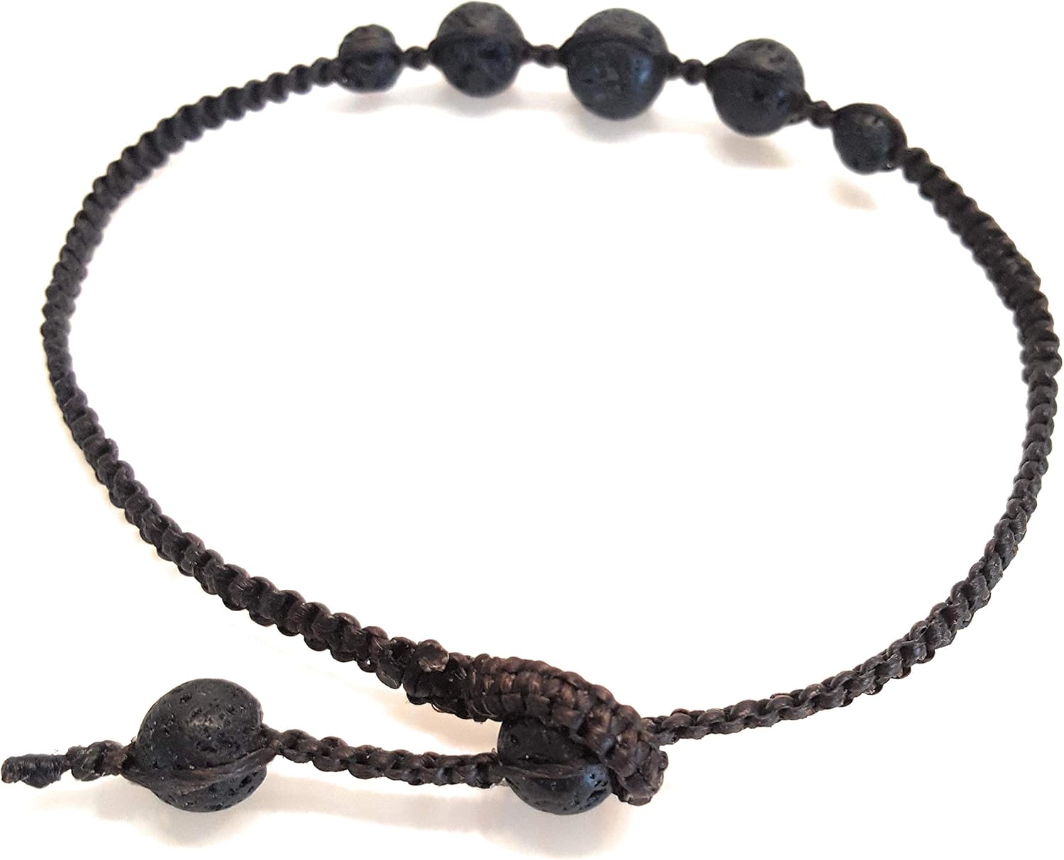 Infinityee888 Lava Anklet Bracelet Macrame Braided woven wax cord adjustable Anklet for Men, Women, teen -NYAKLV1 - Image 3