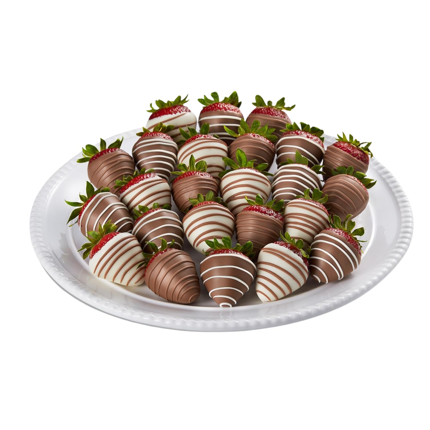 Shari’s Berries Gourmet Drizzled Strawberries | Chocolate Covered Strawberry Gift Box | Ideal for Easter Baskets, Anniversary, Birthdays, Congratulations, or Saying Thank You (Full Dozen, 12 Berries)