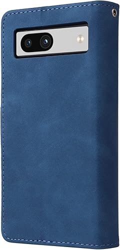 Miniatura 7 de LBYZCASE Funda para Google Pixel 7A 2023 con ranuras para tarjetas bloqueo RFID, funda duradera con función atril con cierre magnético, cierre