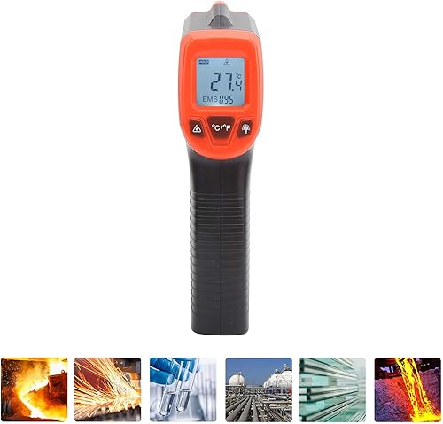 Miniatura 3 de Pistola de medición de temperatura, termómetro infrarrojo, termómetro industrial, con pantalla LCD GM320S para tuberías de agua caliente, partes del