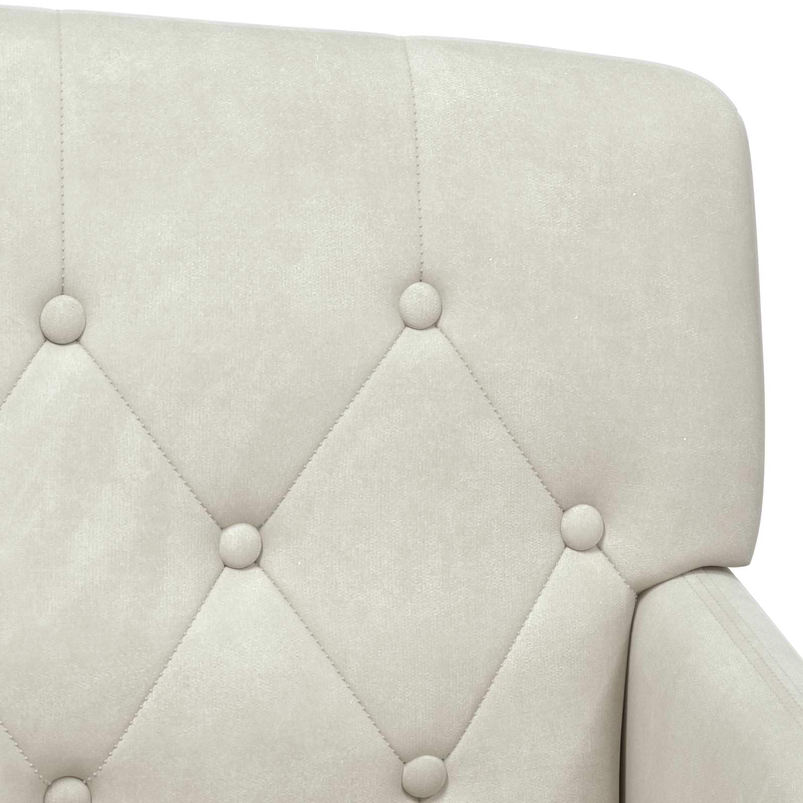 vidaXL Sofá Amoroso con Botones Acolchados Crema 111 x 65 x 79 cm