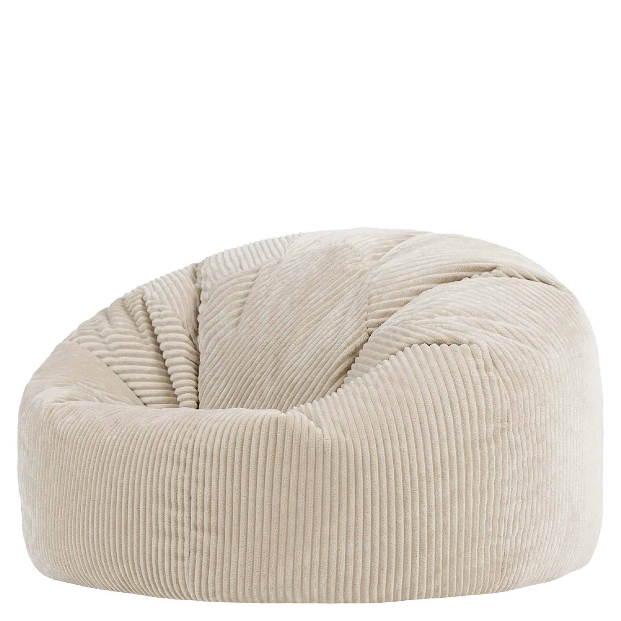 icon Kingston Large Cord Bean Bag with Filling Included, Beige