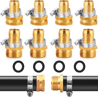 UNWAVER Brass Garden Hose Repair Kit, Fit for 5/8" & 3/4", 4‑Set