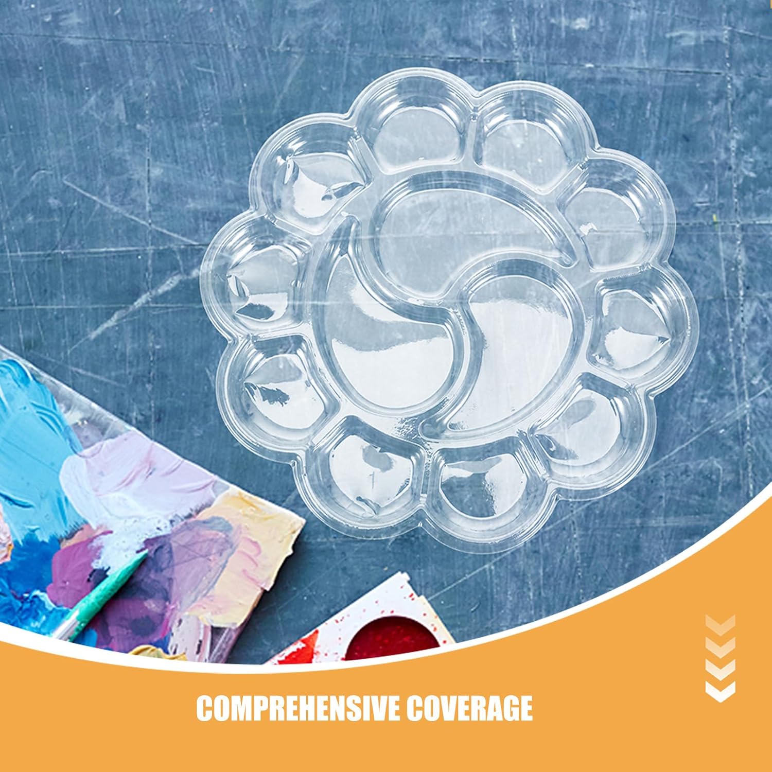 60pcs Disposable Plastic Paint Palette for Art Students and Kids