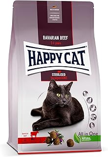 Happy Cat 70574 - Sterilised Adult Voralpen Rind - Trockenfutter für sterilisierte Katzen und Kater - 1,3 kg Inhalt product image