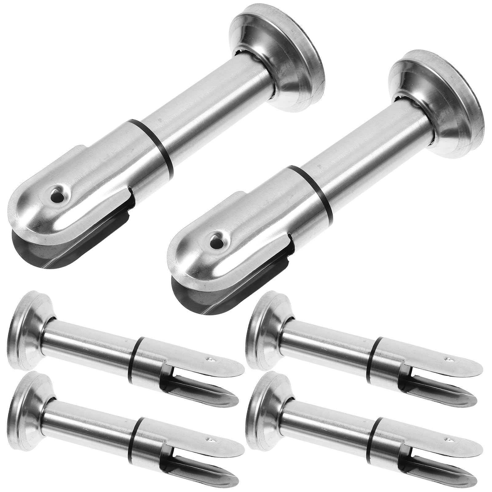 Support de Cloison de Toilettes Publiques en Acier Inoxydable Argenté, Stable et Facile à Entretenir, Lot de 6 Pièces Adapté pour Cloisons de 12-18 Mm