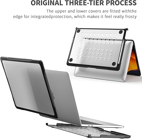 Miniatura 5 de Batianda Funda de protección definitiva para MacBook Pro de 13 pulgadas, modelo A2338, M2, M1, chip A2251, A2289, versión 2022 2020, bordes de fibra