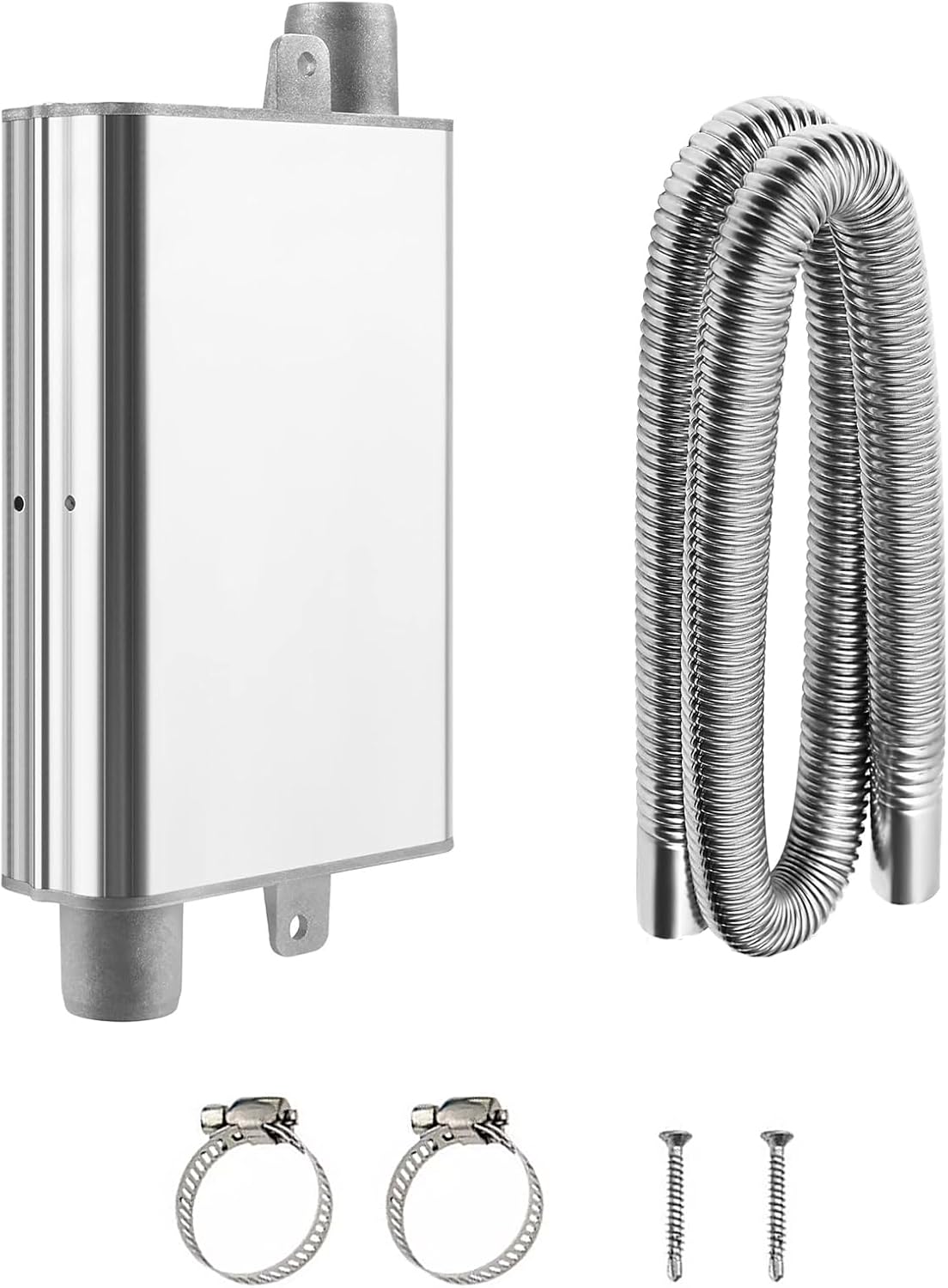 Silencer 24 mm Exhaust Silencer Car for Power Generator Auxiliary Heating Accessories with Exhaust Hose and 2 Clips for Eberspacher/Webasto 120 cm Exhaust Hose