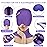 ComfiTECH Cold Cap and Neck Ice Pack Wrap Gel Combo, Care Package for Head and Cervical, Purple