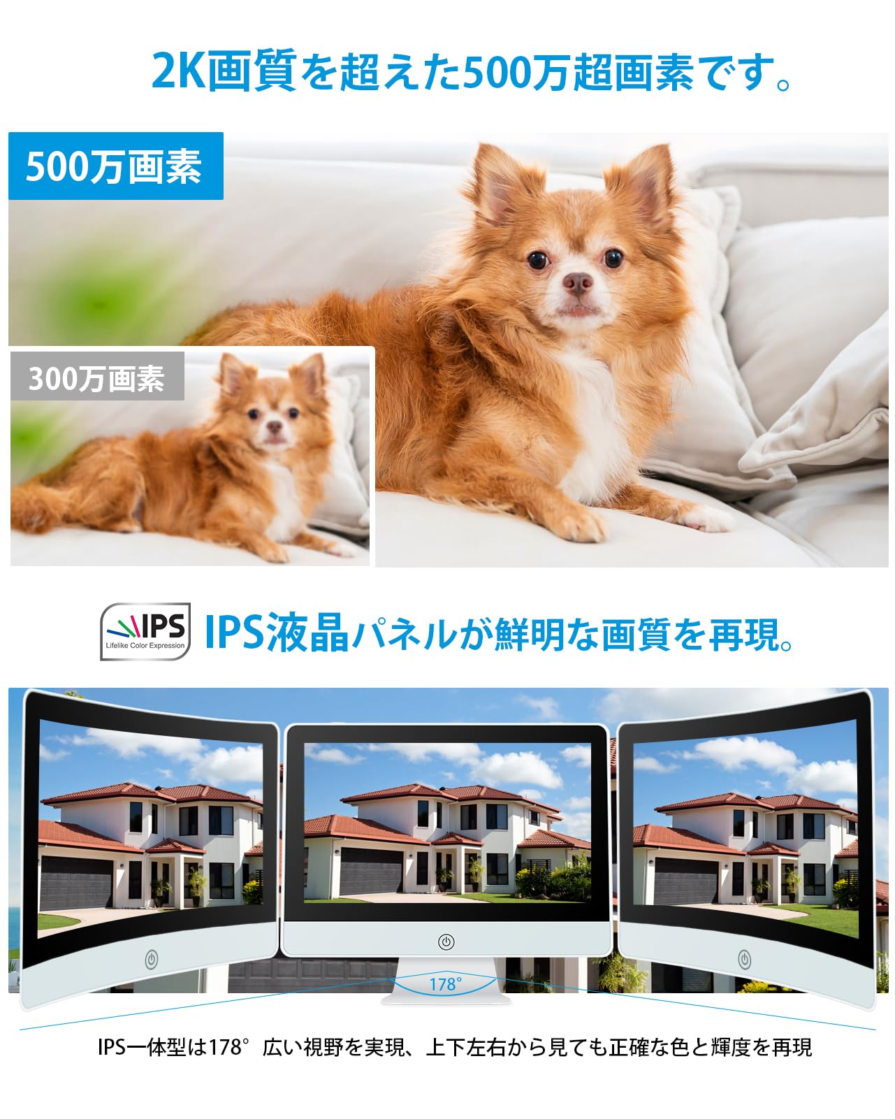 防犯カメラ用モニター 12インチ IPS液晶パネル 500万画素対応 無線録画機 Amazon.co.jp: 防犯カメラ用モニター 12インチ IPS液晶パネル