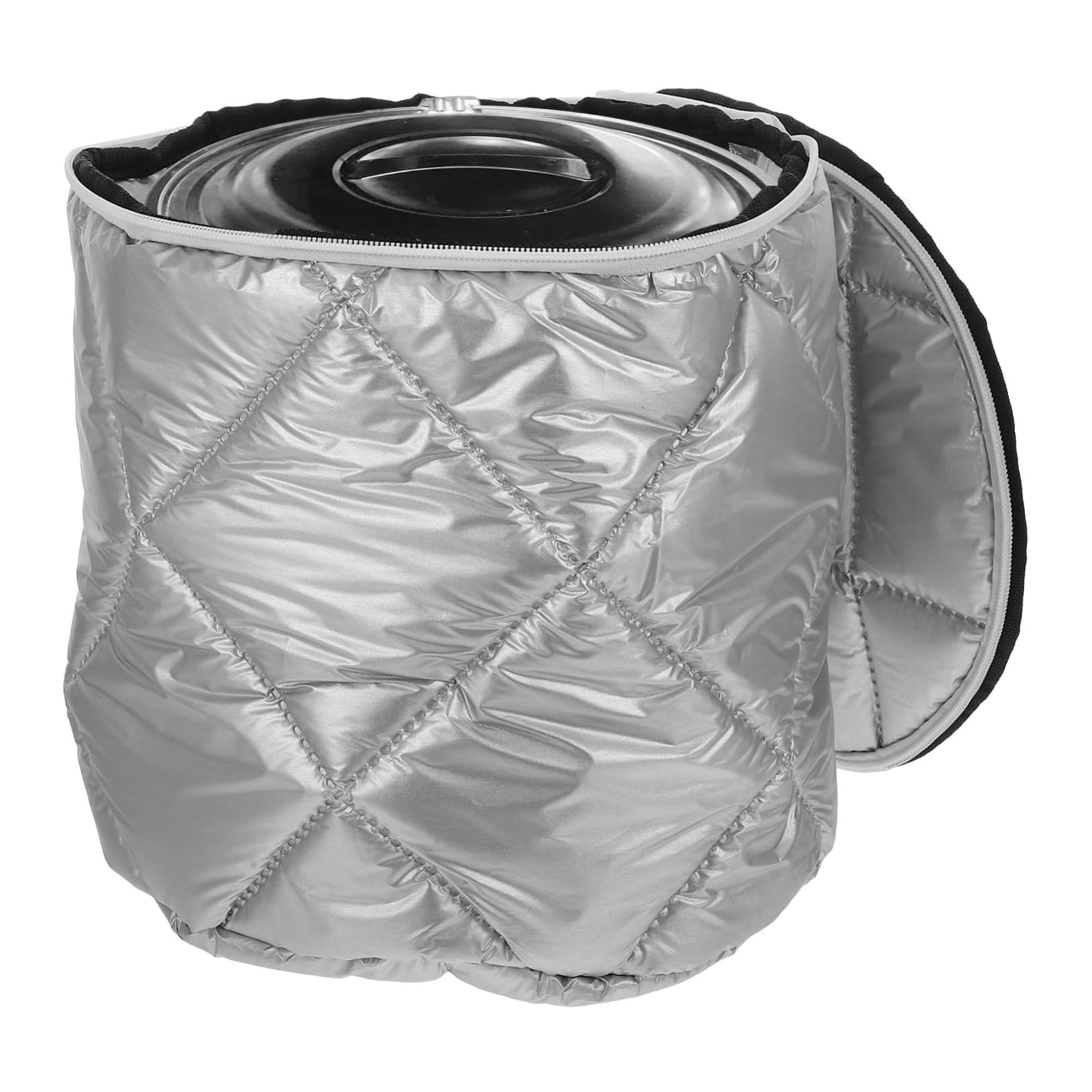 Contenitore Termico Insulated Per Colazione Borsa Termica Per Cibo Per Catering e Picnic Inossidabile Ottima Isolamento Inverno Argento
