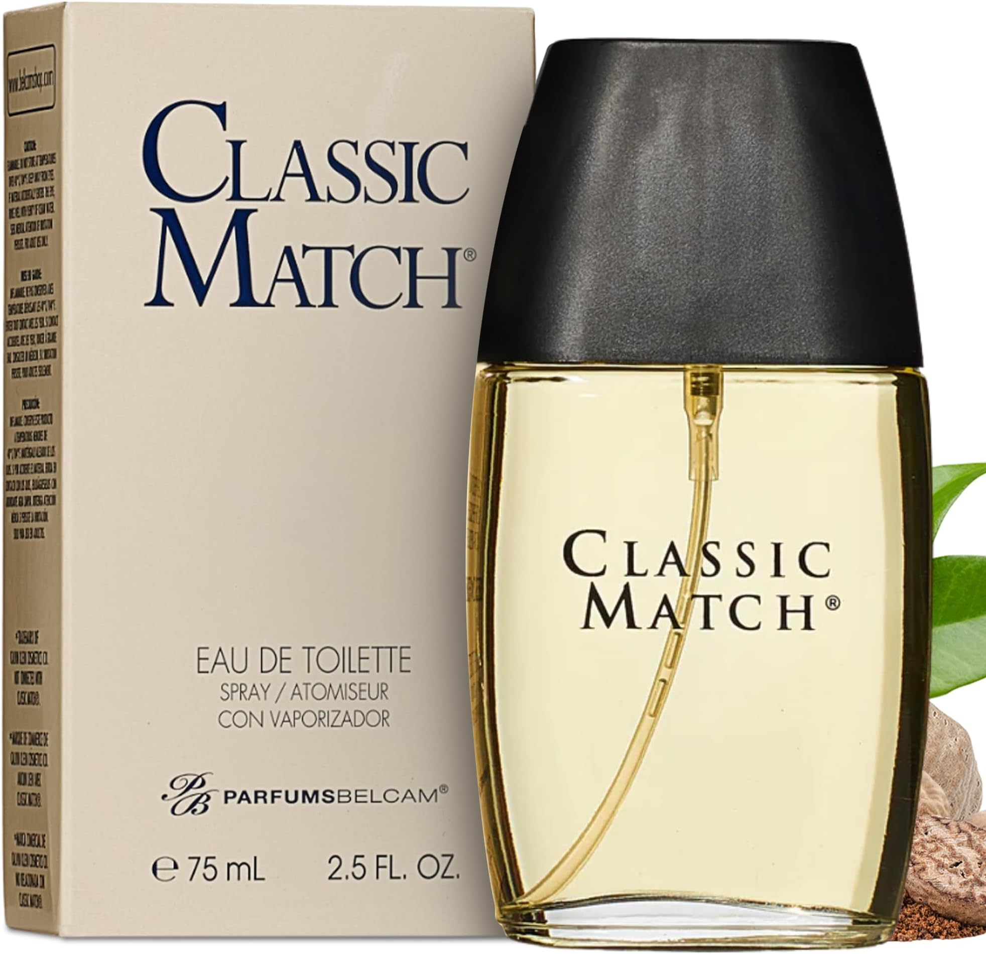 PB ParfumsBelcam Classic Match Eau de Toilette Spray for Men – Warm Oriental Scent with Bergamot, Nutmeg & Musk – Long-Lasting Cologne for Men, Affordable Luxury Signature Fragrance, 2.5 Fl Oz