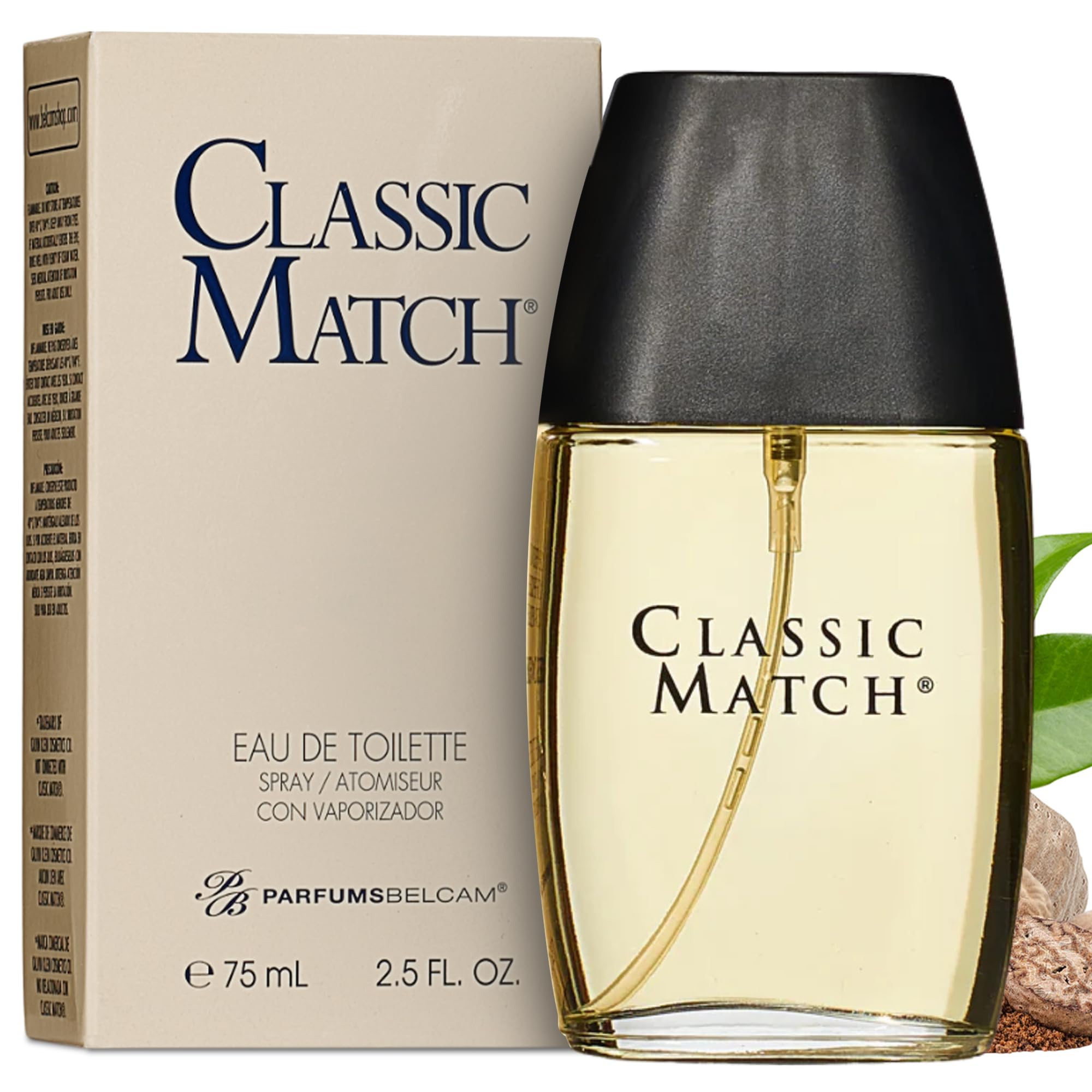 Classic Match Eau de Toilette Spray for Men – Warm Oriental Scent with Bergamot, Nutmeg & Musk – Long-Lasting Cologne for Men, Affordable Luxury Signature Fragrance, 2.5 Fl Oz