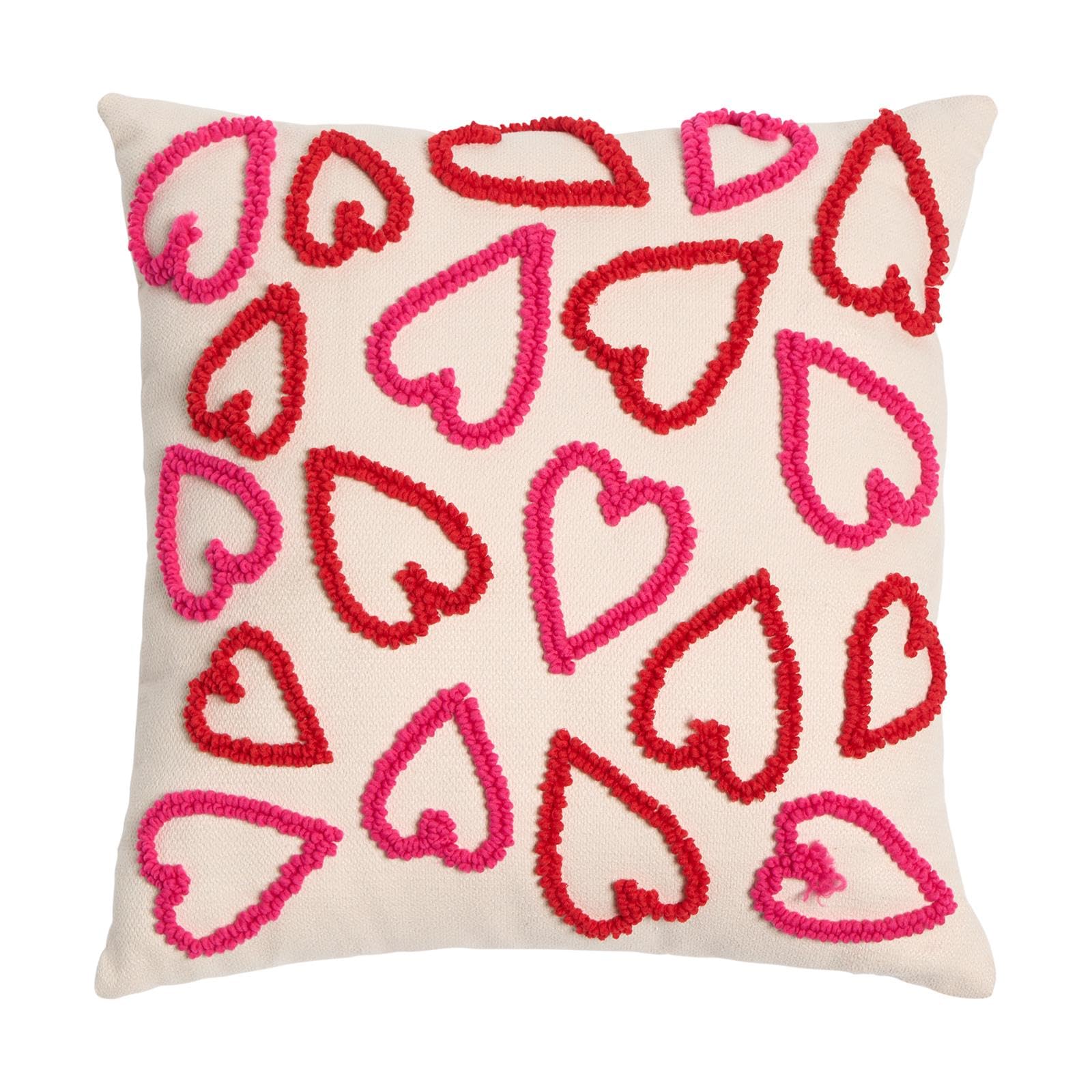 OHS Scatter Cushion Linen Heart Design