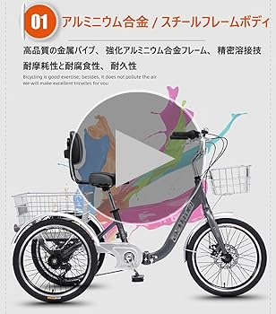 大人用三輪車 20インチ自転車　組み立て簡単 折りたたみ式 高齢者用三輪車 Amazon | 大人用三輪車 大人用三輪車 折りたたみ式三輪車 3輪