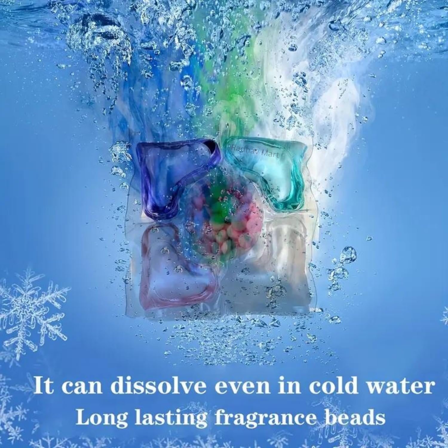 Radhav Mart 5-in-1 Dissolvable Magic Laundry Pods for 10 Washes | Tough Stain Fighter for Top & Front Load Machines | High Efficiency With Long-Lasting Fragrance | Floral Aroma & Eco-Friendly 2