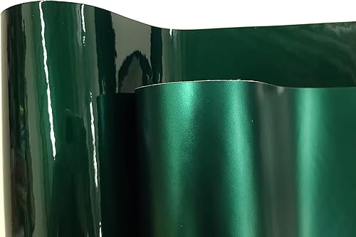 Rollo de vinilo satinado metálico verde esmeralda brillante para auto para auto (satén, 1 pie x 5 pies)