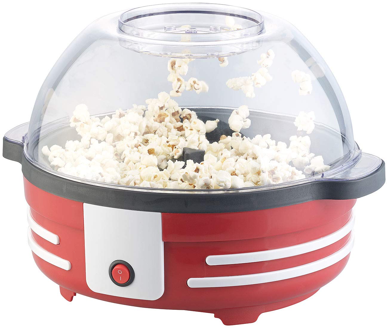 Rosenstein & Söhne Popkornmaker: Retro-Popcorn-Maschine mit Rührwerk und Antihaftbeschichtung, 850 Watt (Popcorn Machine, Popcorntopf, TV)