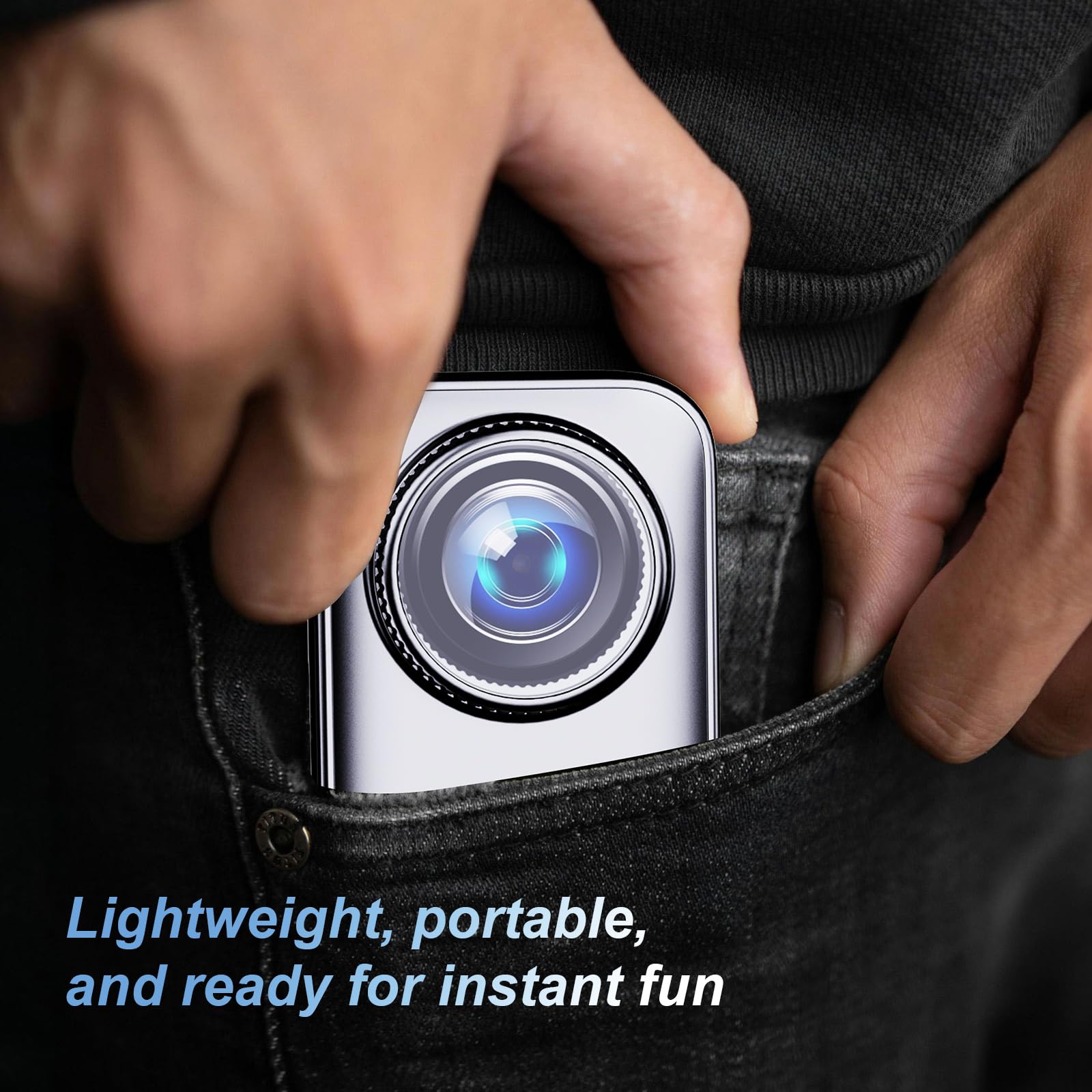 Action Cam Dotato di scheda di memoria 32GB, doppio schermo Telecamera Moto,Action Cam con batteria ricaricabileda 2 x1350 mAh e set di accessori(grigio nero)