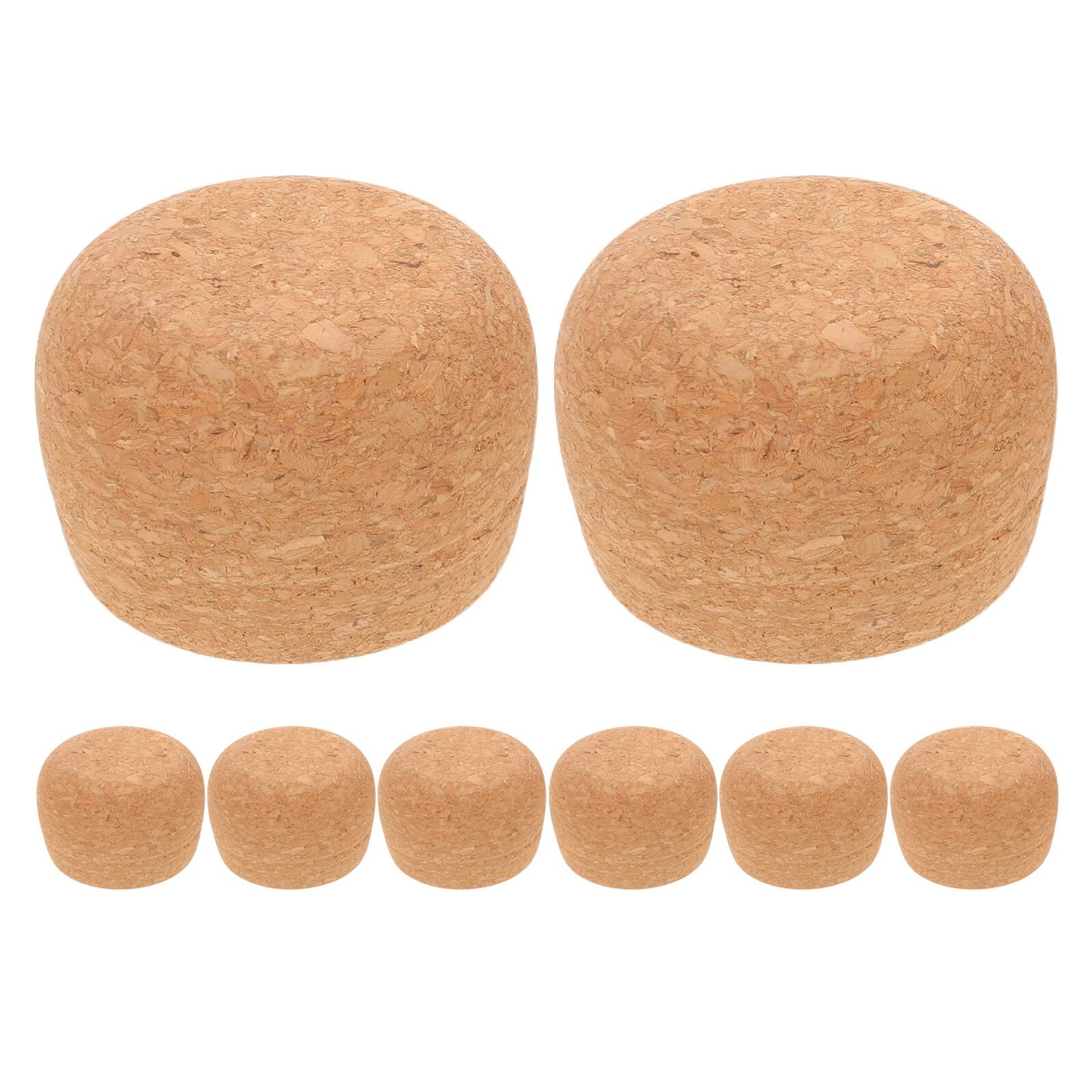 Tapón de botella de madera de corcho reutilizable para decantador de vino (Set de 8 piezas)