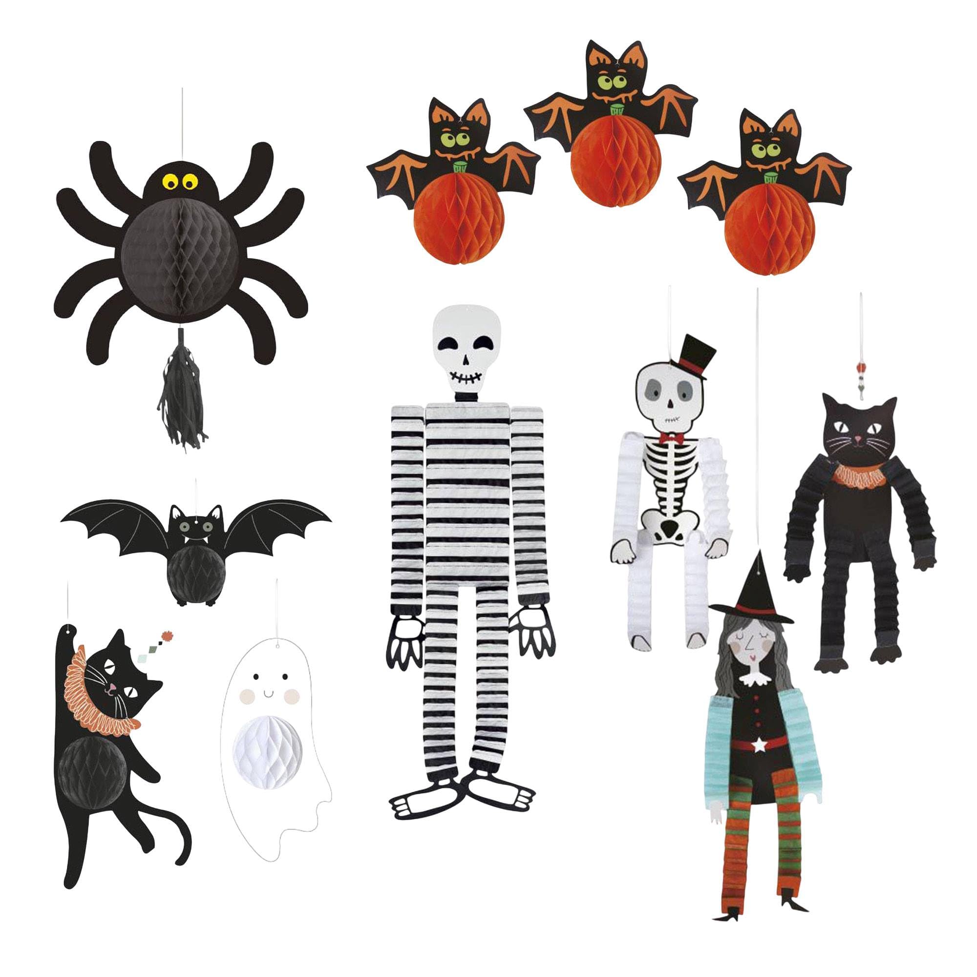 Well Home MOBILIARIO & DECORACIÓN Well Home Decoración de Halloween-Set de 11 Piezas Colgantes Festivas, Multicolor, Estándar