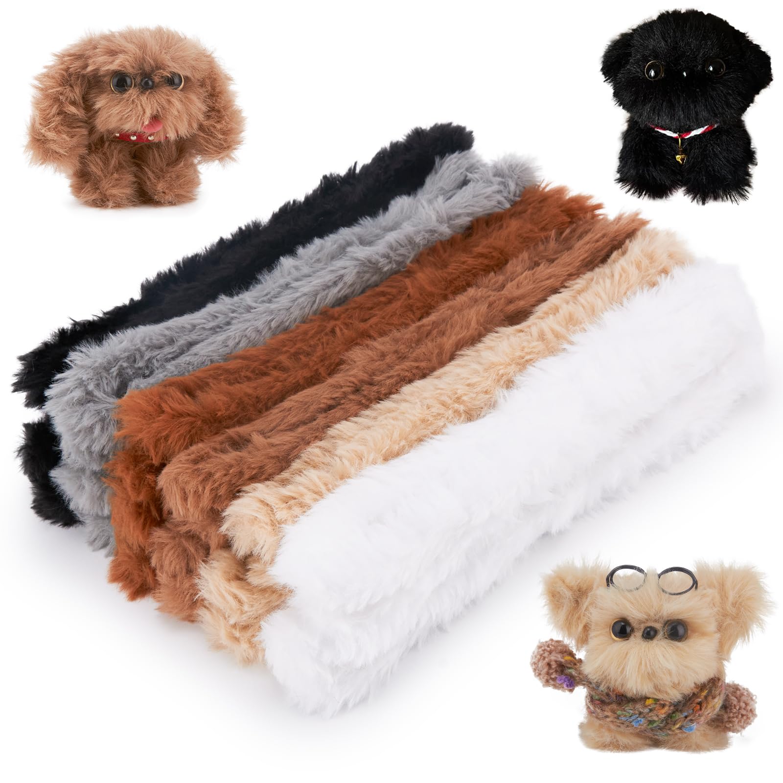 GUWINA 12Pcs Jumbo Pipe Cleaners for Craft, 39.37'' Long 0.8'' Thick, Faux Bunny Fur Fluffy Chenille Stems Set, 6 Colors Fuzzy Sticks Supplies for DIY Arts, Kids Animal Crafts & Holiday Decorations — image 1