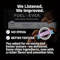 Vista 3 de Fuel 4 Ever Barras de proteína de colágeno, 0.45 onzas de proteína, sin gluten, sin lácteos, sin stevia ni ingredientes artificiales añadidos