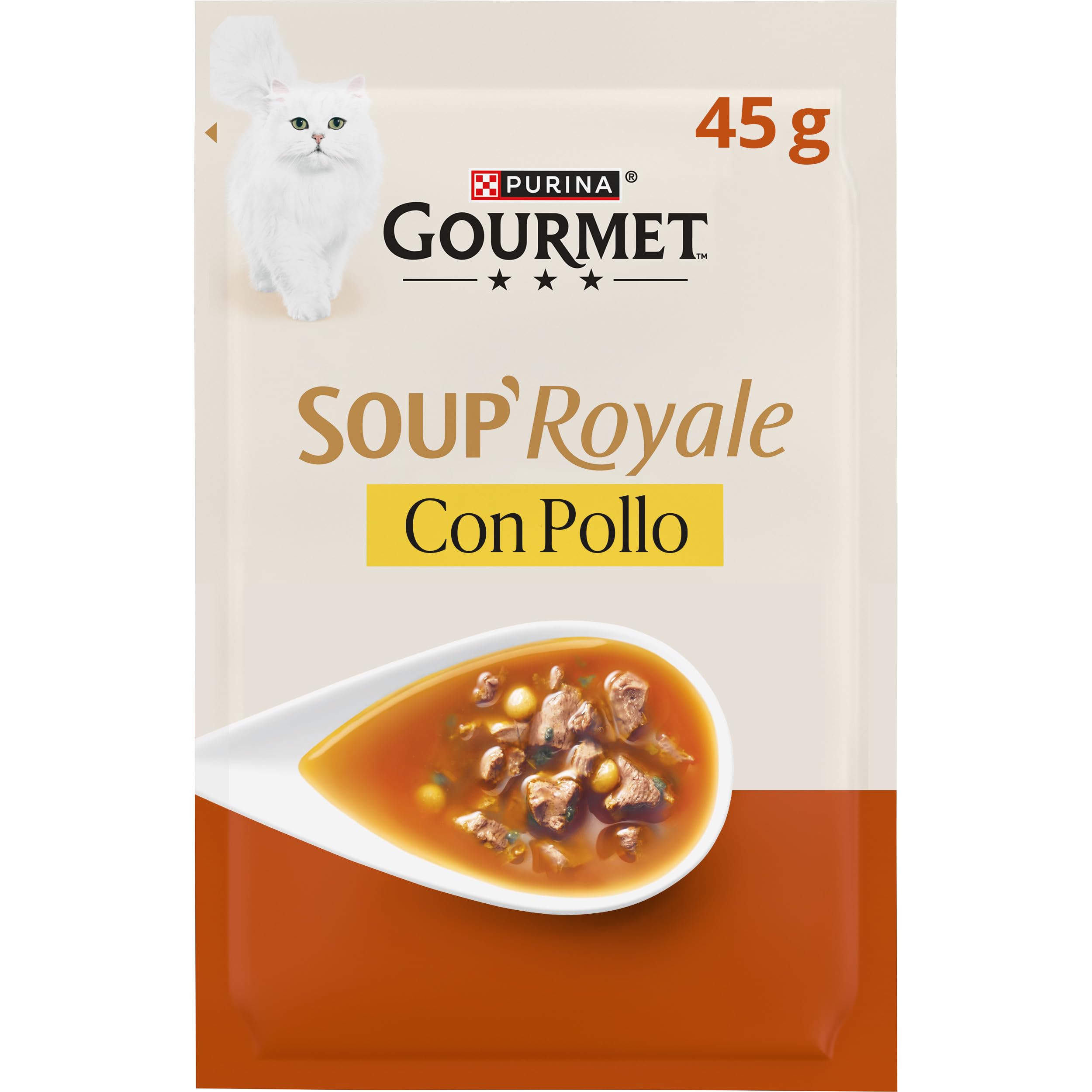 PURINA® Gourmet® Soup Royale con Pollo 30 Sobres x 45gr