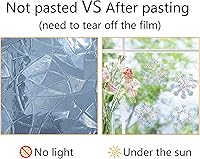 Vista 8 de GORGECRAFT 22 calcomanías de alerta de vidrio para ventana de copo de nieve, diseño de flor, arco iris, anticolisión, para pájaros, estrella