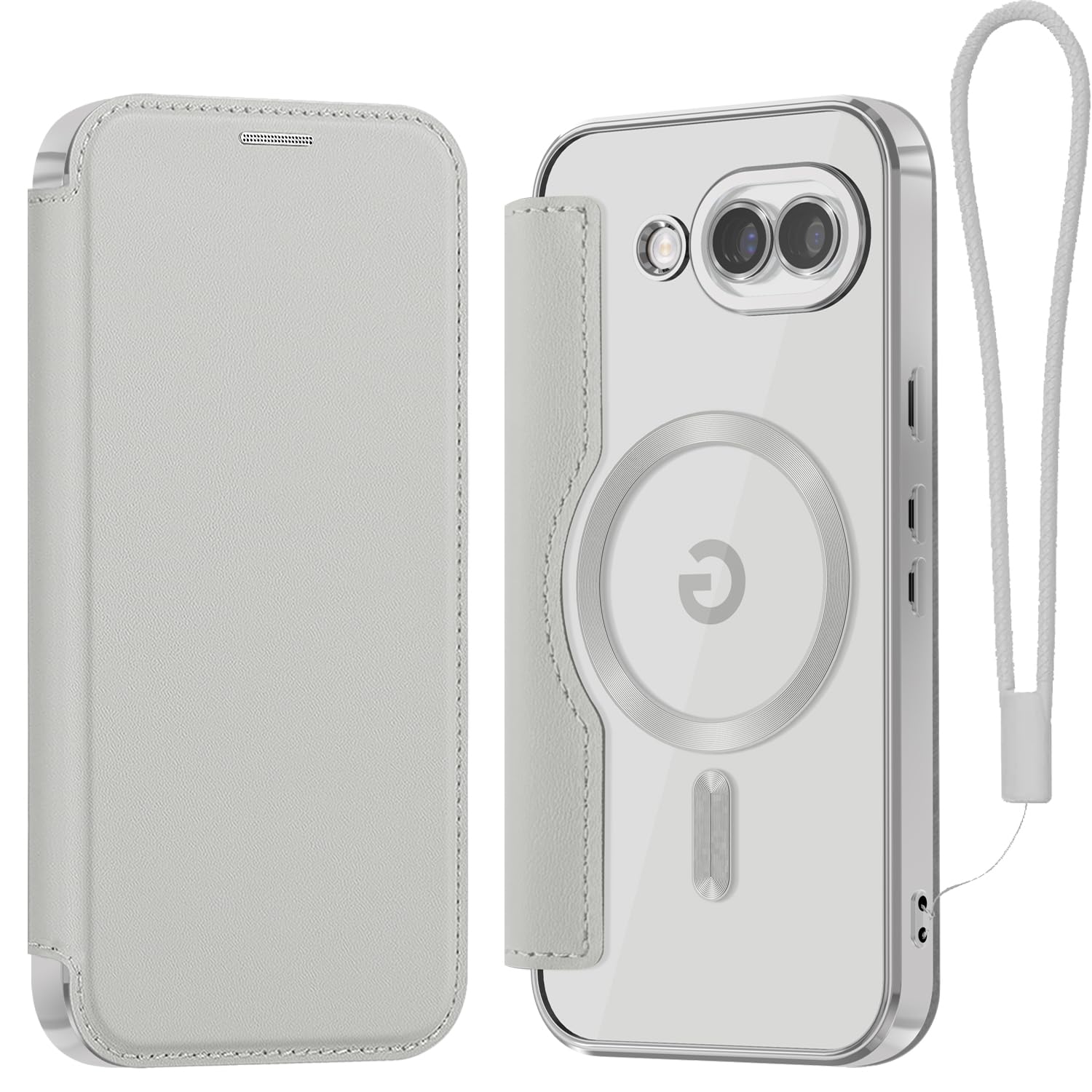 Cace for Google Pixel 10A ケース手帳型 シンプル グーグルピクセル 10A 向けのスマホケース 背面 透明 magsafe対応 ワイヤレス充電対応 多機能 収納 財布型 カード入れ RFIDブロッキング PU革レザーカバー 軽量 薄型 全面保護防塵耐衝撃 滑り防止