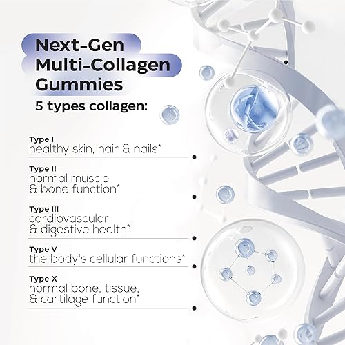 Miniatura 2 de Gomitas de péptido de colágeno para mujeres y hombres Suplemento gomoso de colágeno para cabello sano, piel, uñas y huesos ácido hialurónico,