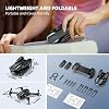 Dron con Cámara para Adultos Principiantes Niños, Mini Dron Plegable 1080P Divertido para Jugar en Interiores y Exteriores, Cuadricóptero RC con 2 Baterías, Inicio con una Tecla, Fácil de Volar, Mantenimiento de Altitud, Giros 3D 6