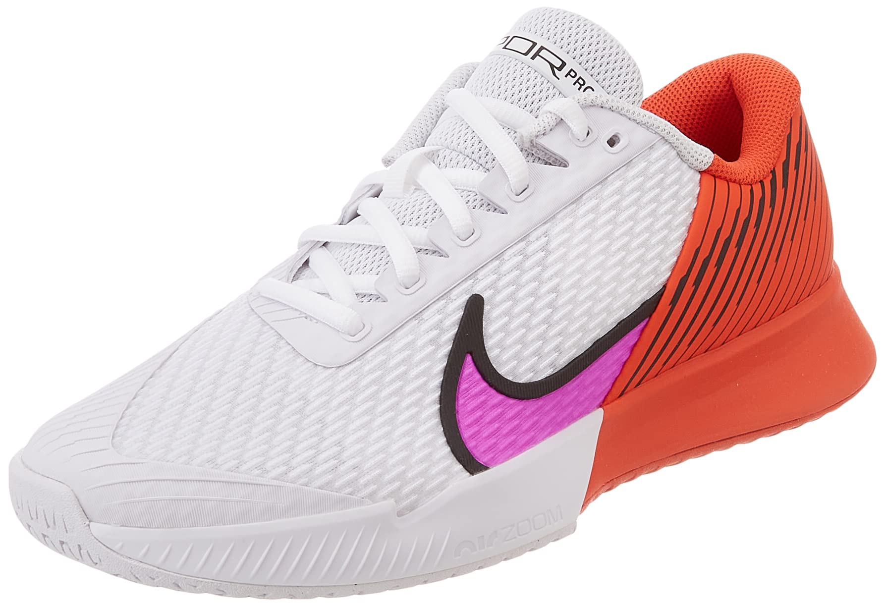 NIKE Men's Sneaker, White Fuchsia Dream Picante Red Black, 14