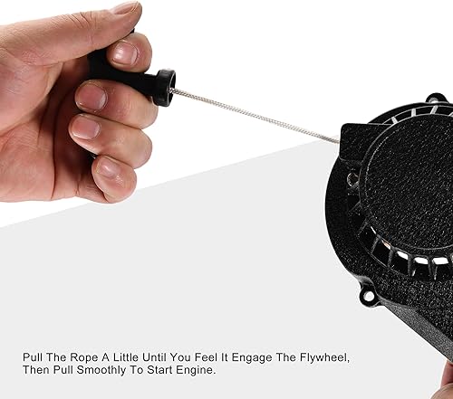 Miniatura 4 de GOOFIT Arrancador de aluminio negro con tornillos para 2 tiempos 47cc 49cc Pocket Bike Mini Bike Dirt Bike Scooter ATV Quad motocicleta