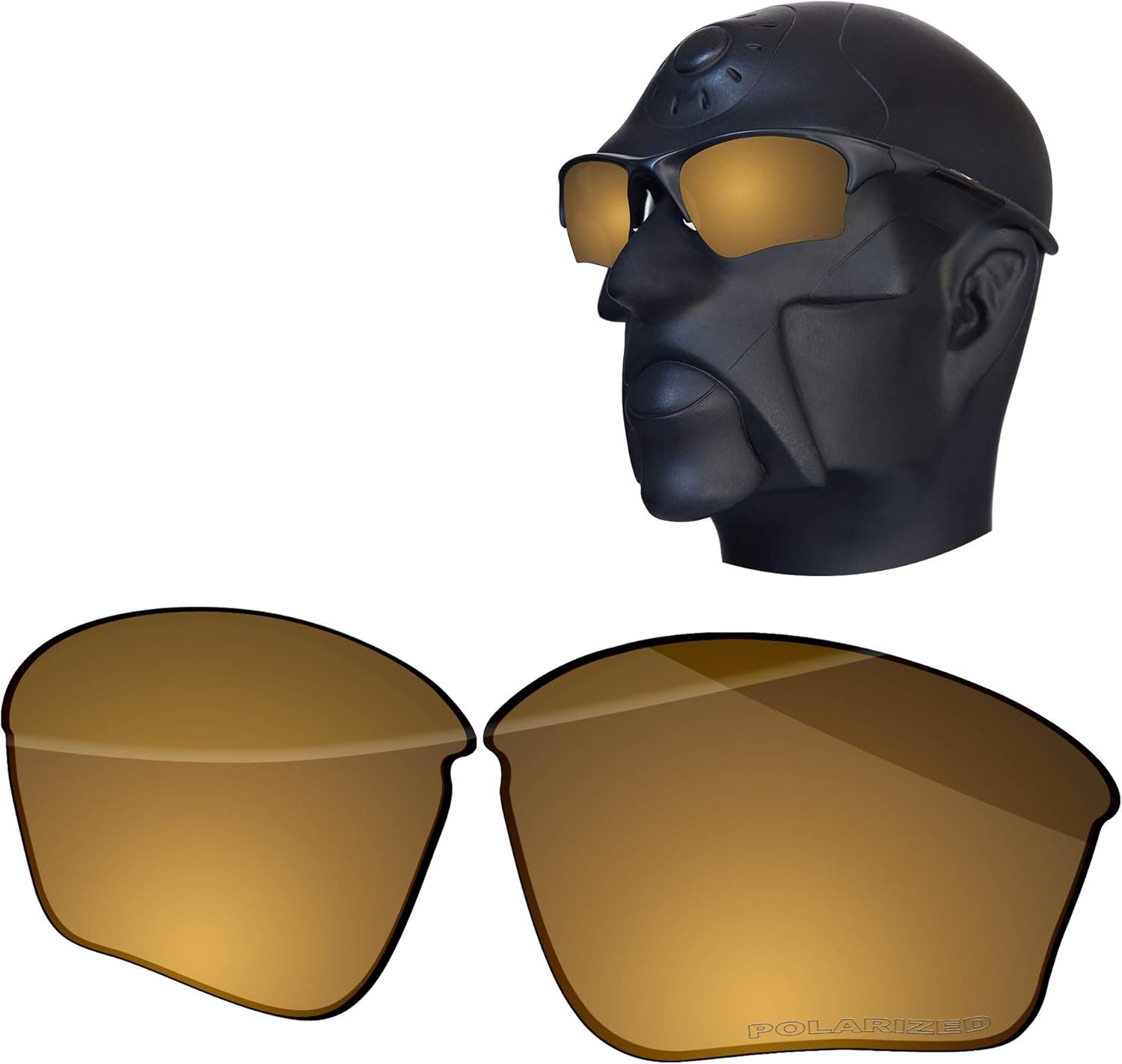 Ensky HardyShield Replacement Lenses for Oakley Half Jacket XLJ 63mm Sunglasses - Auburn Gold