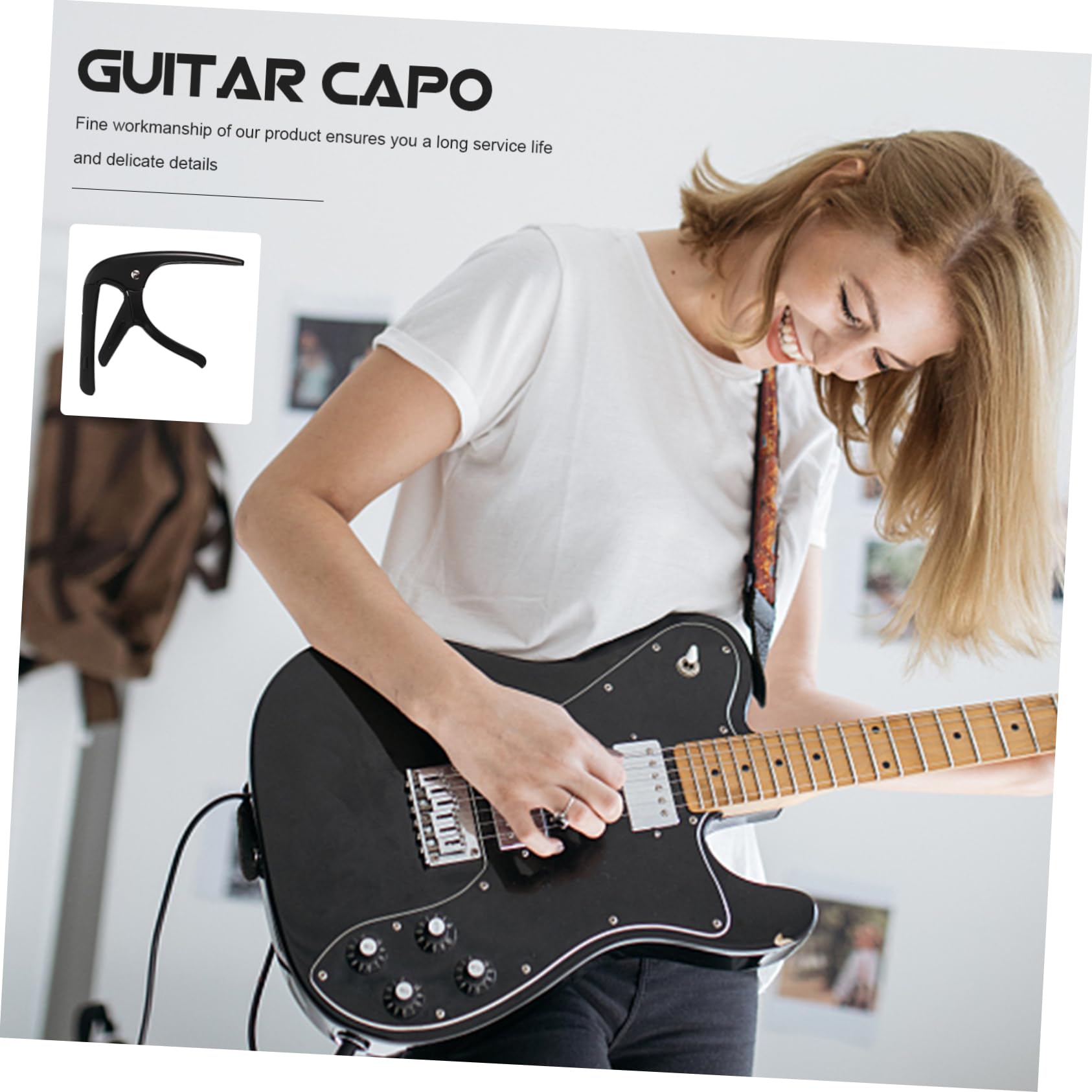 BESTonZON 5sets Capo Per Chitarra Elettrica e Acustica Con Plettri e Facile Da Usare Accessorio Per Musicisti Di Tutti