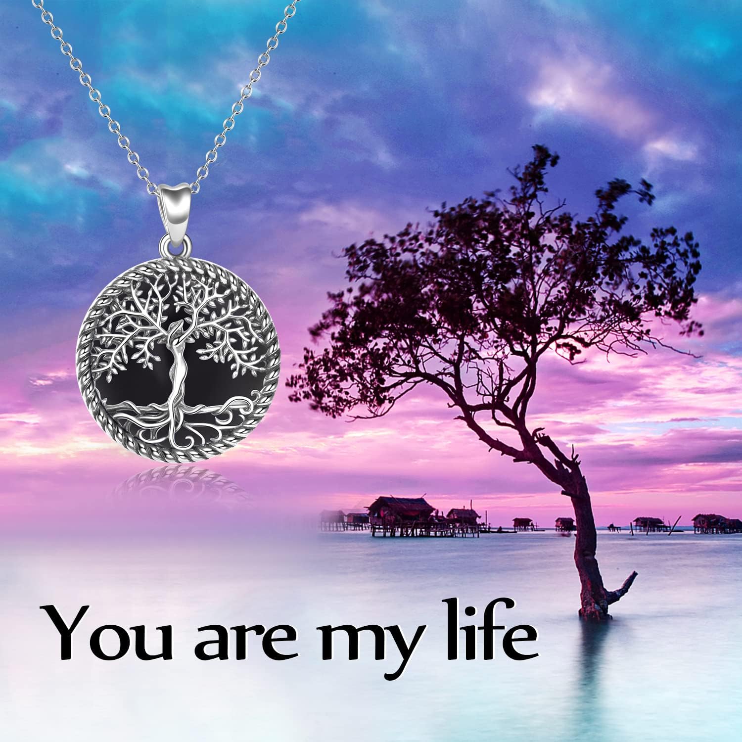 ONEFINITY Tree of Life Necklace for Women Sterling Silver Abalone Shell Crystal Tree of Life Pendant Necklace Family Tree Jewelry for Mom Daughter Sister Girls Christmas Gifts - Image 5