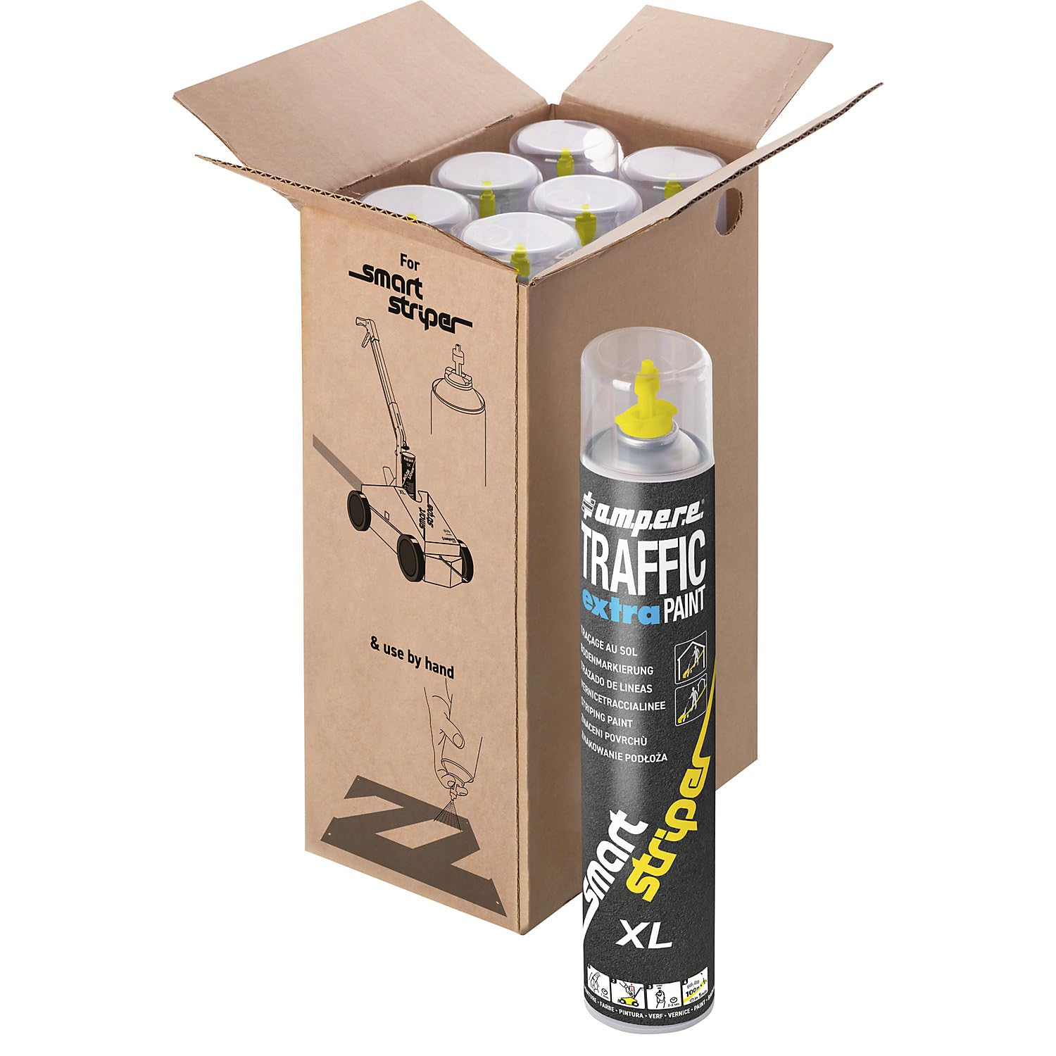 Ampere | Markierfarbe Traffic extra Paint® XL | Inhalt 750 ml | VE 6 Dosen | gelb