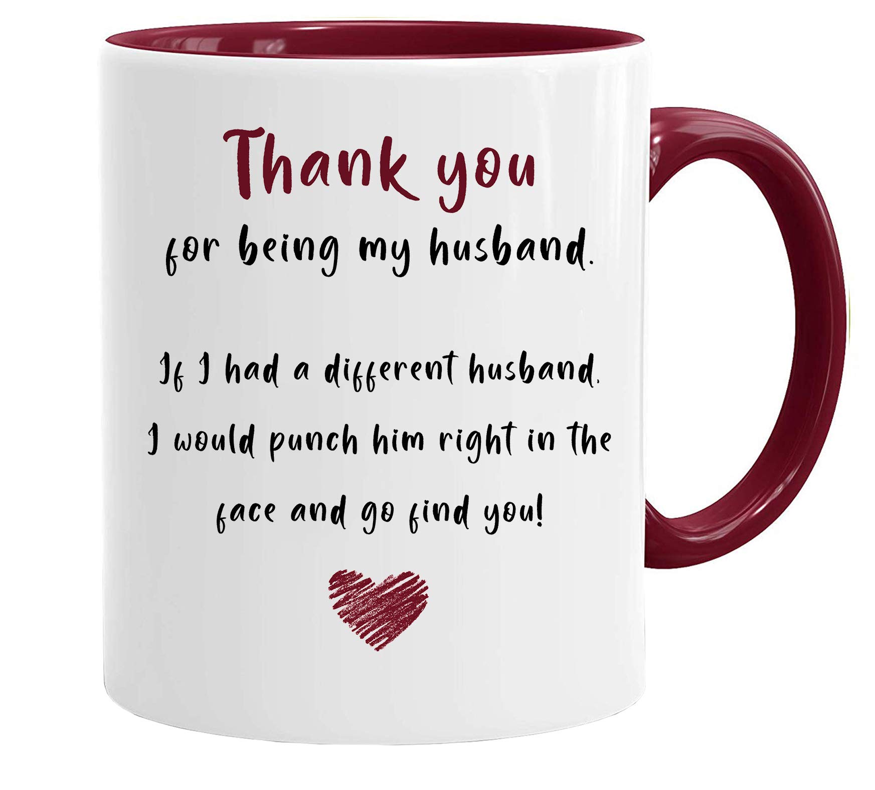 Acen Merchandise Women's Husband Funny Valentines Mug & Gift Box Set Couple Wife Gifrlfriend Boyfriend Gift 11Oz Premium Quality Work Humour