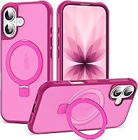 Vista 126 de Funda de grado militar compatible con iPhone 14 Plus de 6.7 pulgadas, con soporte magnético invisible tipo anillo, compatible con MagSafe y gran