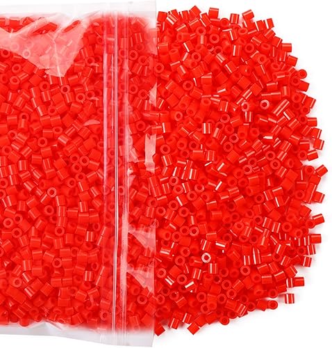 Miniatura 6 de Fuse Beads - 6000 cuentas de fusión de 0.197 pulgadas, cuentas de fusión compatibles con Perler Beads Hama, rojo