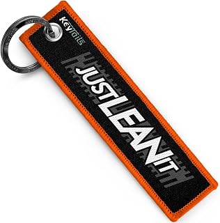 KEYTAILS Keychains, Premium Quality Key Tag for Motorcycle, Scooter, ATV, UTV [Just Lean It]