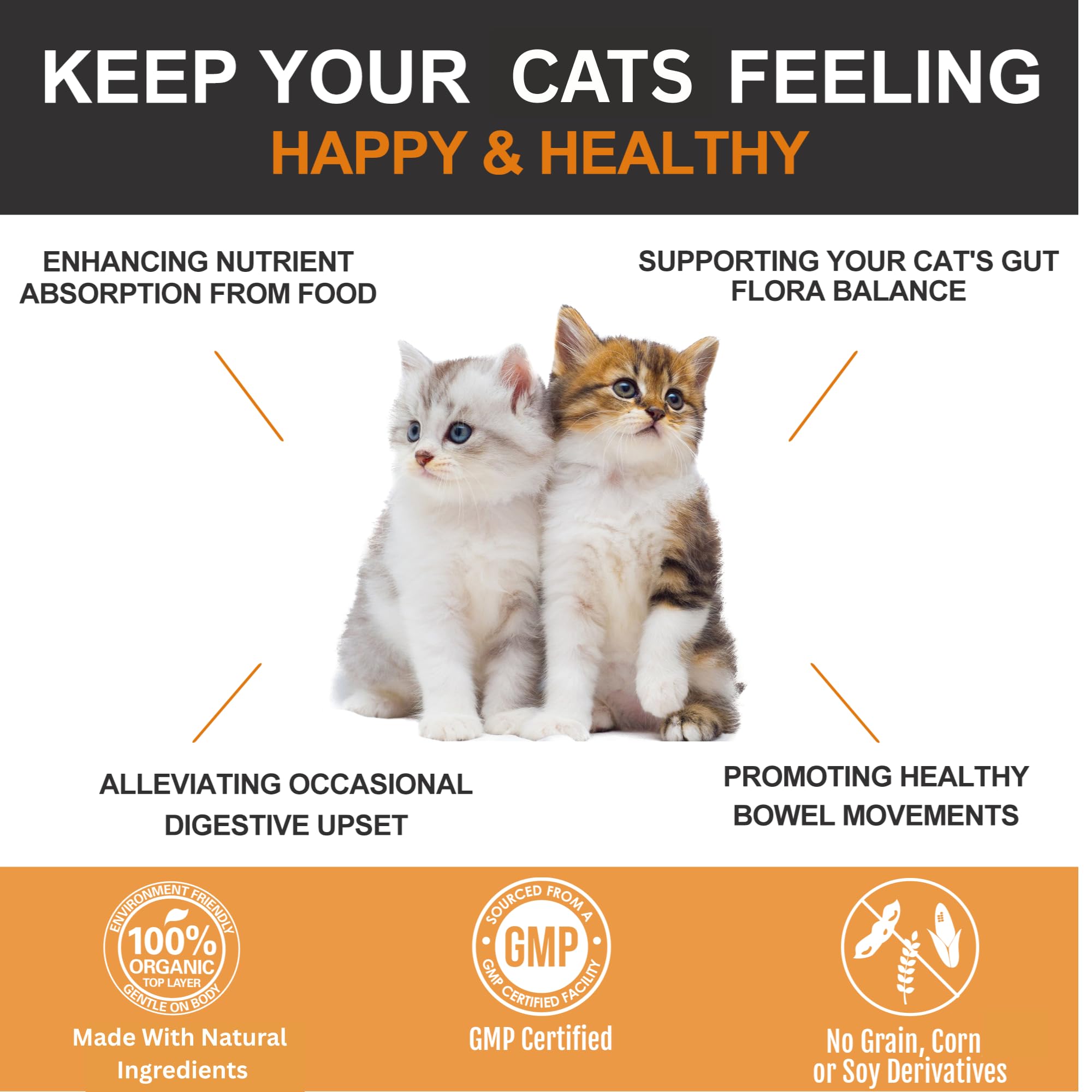 Probiotics for Cats UK, Crunchy & Creamy Cat Treats with 3 Billion CFU, Pumpkin & Salmon Oil, Supports Gut Health - Image 3