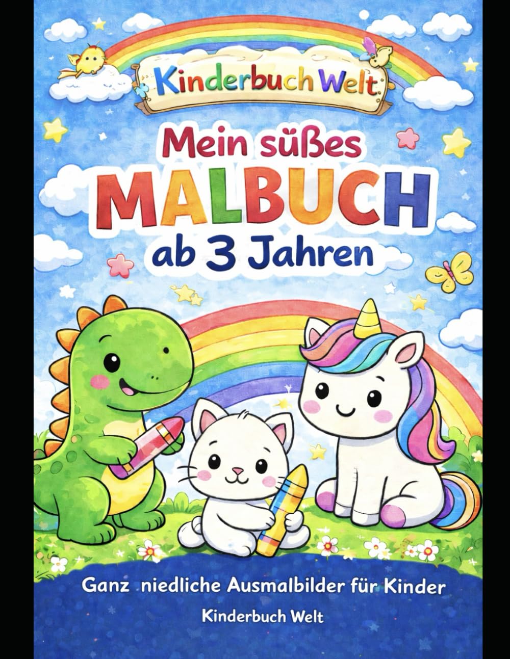Mein süßes Malbuch ab 3 Jahren: Große Motive für Jungen und Mädchen