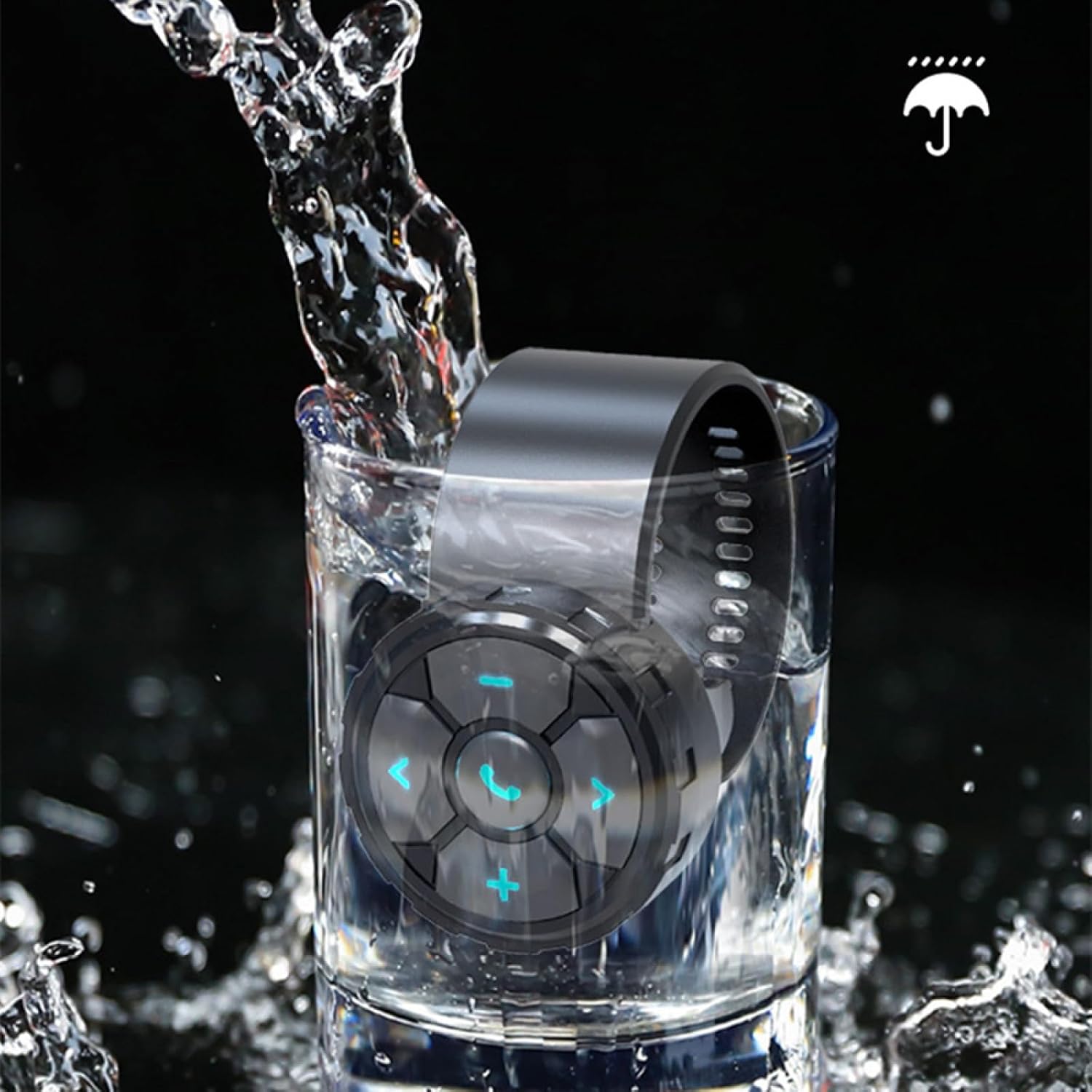 Waterproof ABS Silicone Bluetooth Remote Control with Charging Cable Replacement for Car/Bicycle