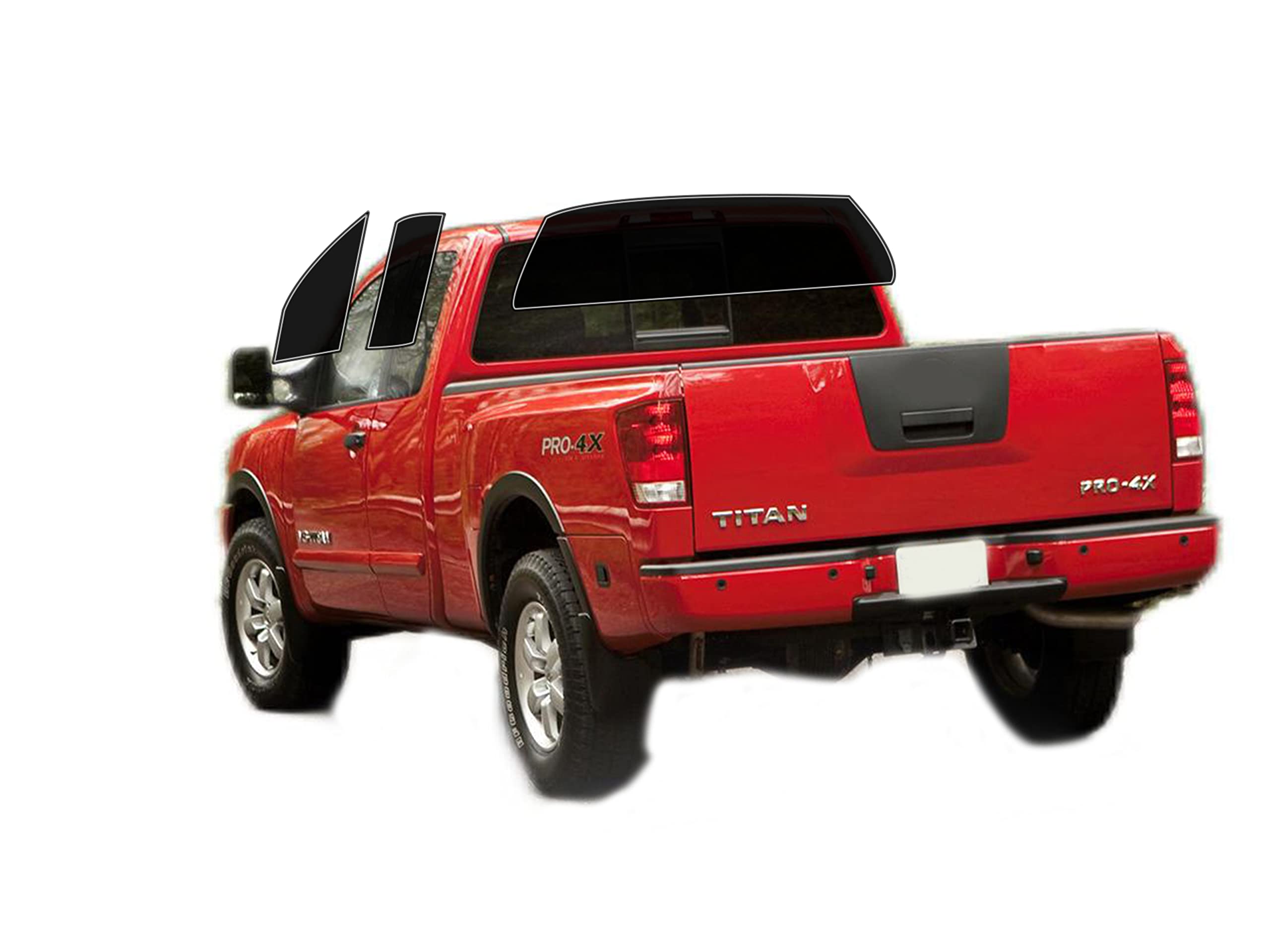 AUTOTEK Precut Windows Tint Film All Sides Cars Sun Blocking Protection Privacy Anti Shatter Glass 2 Ply Film Any Tint Shade kit for Nissan Titan King 2004-2015