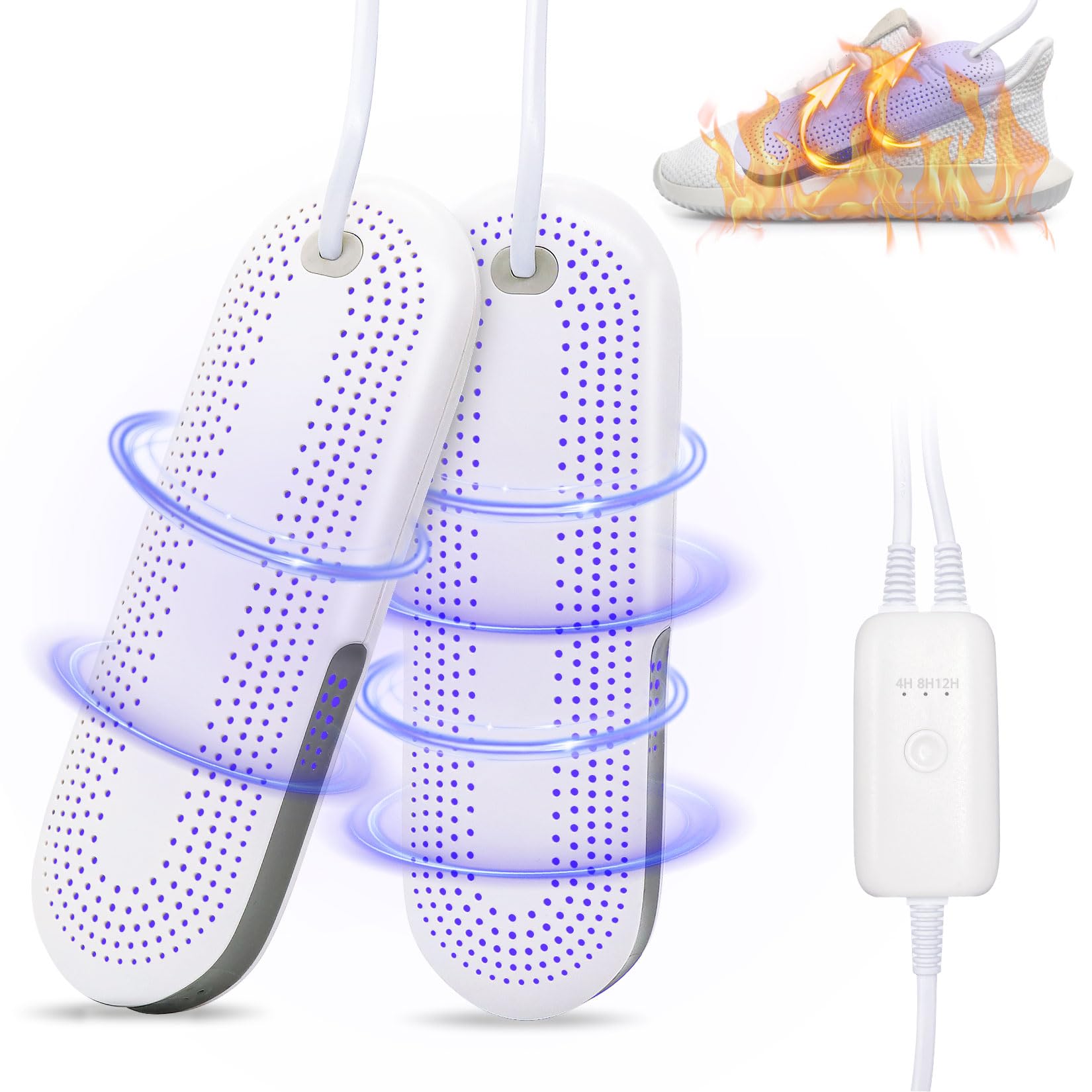 Idota Schuhtrockner Elektrisch, Schuh Trockner Tragbarer, Elektrischer Schuhtrockner mit 3 Modi Timer für Schuhe, Kinderschuhe Antibakteriell für Schuhe, Skischuhe, Handschuhe, Socke