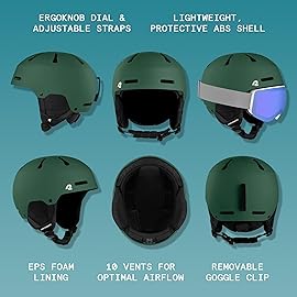 Retrospec Comstock Ski Helmet - Snowboard Helmet for Adults & Youth - Adjustable Fit Snow Helmet with Protective Shell and Breathable Vents for Men, Women, Boys & Girls