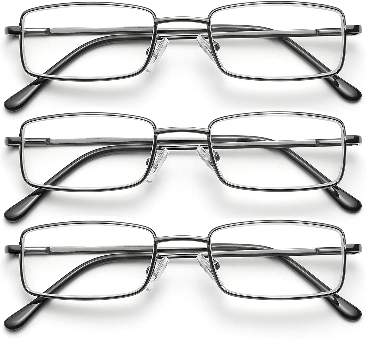 OKH Reading Glasses for Men, 3 Pack Metal Frame Blue Light Blocking Reading Glasses OKH Reading Glasses for Men, 3 Pack Metal Frame Blue Light Blocking Reading Glasses